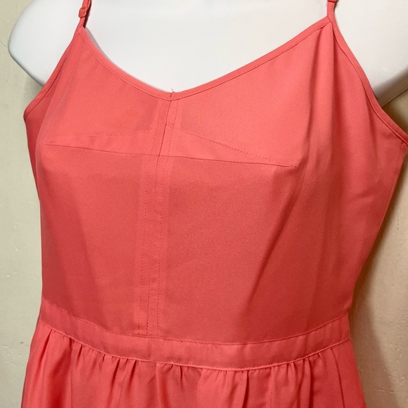 #0115 J Crew Coral Sundress w/ Adjustable Straps Zippered Back -6 - Picture 3 of 6